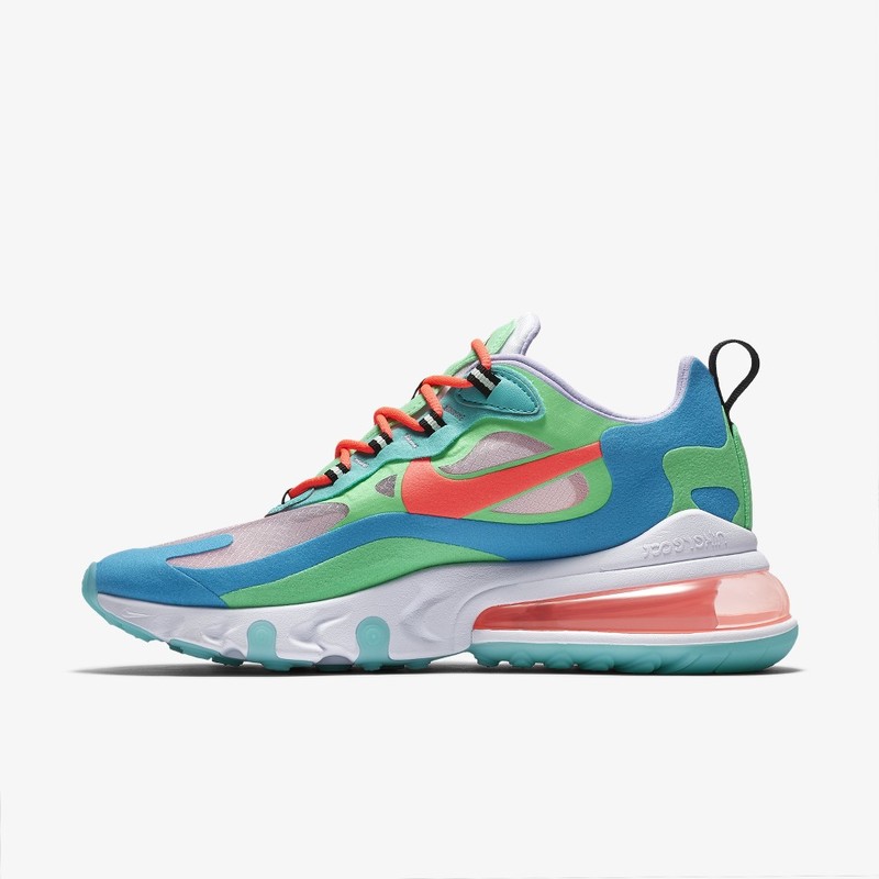 Nike air max 270 react - outlet women's electro green/flash crimson/blue lagoon/jade